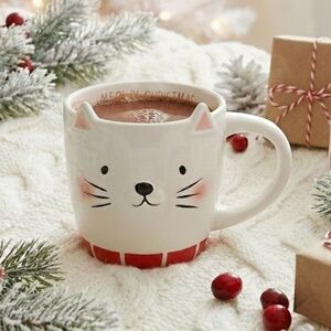 Meowy Christmas Cat Mug | Cute Holiday Kitty Cup